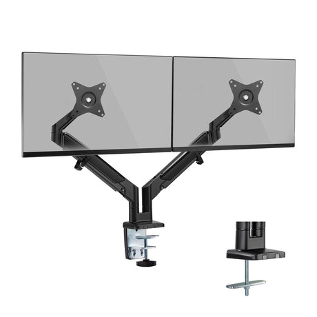 Monitor Mount - Dual Monitor Mount With Low Profile Gas Spring Arms - Mount-It! - MI-4884B