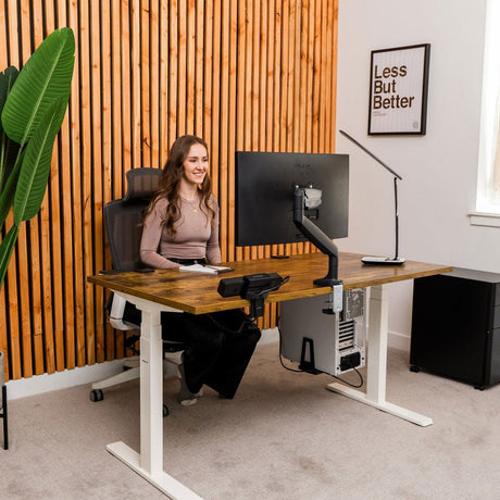 Desk Frame - Dual-Motor, 3-Stage Electric Standing Desk Frame - Mount-It! -