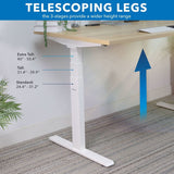 Desk Frame - Dual-Motor, 3-Stage Electric Standing Desk Frame - Mount-It! -