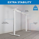 Desk Frame - Dual-Motor, 3-Stage Electric Standing Desk Frame - Mount-It! -