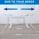 Desk Frame - Dual-Motor, 3-Stage Electric Standing Desk Frame - Mount-It! -