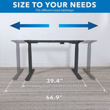 Desk Frame - Dual-Motor, 3-Stage Electric Standing Desk Frame - Mount-It! -