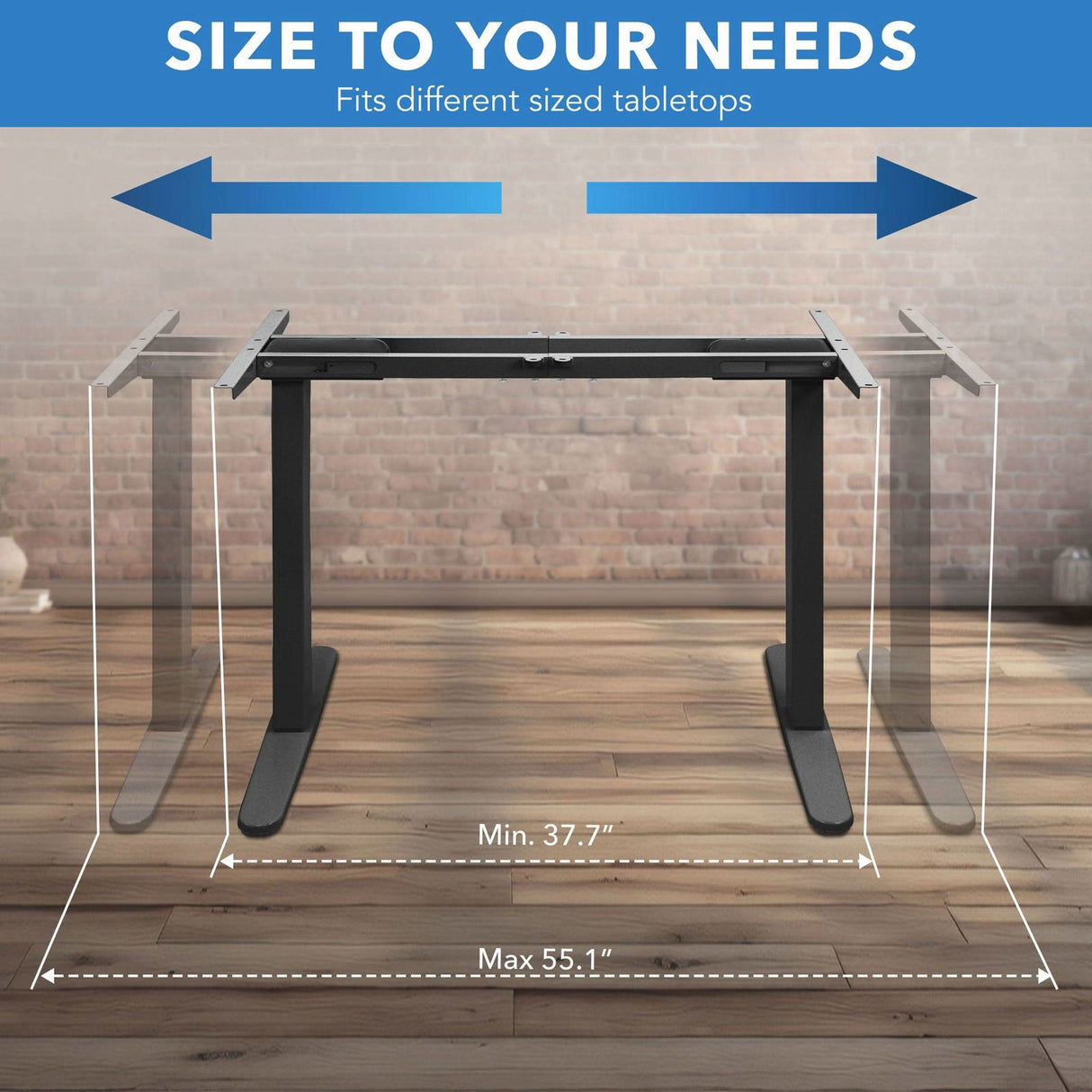 Standing Desk - Dual Motor Electric Standing Desk Base - Mount-It! -