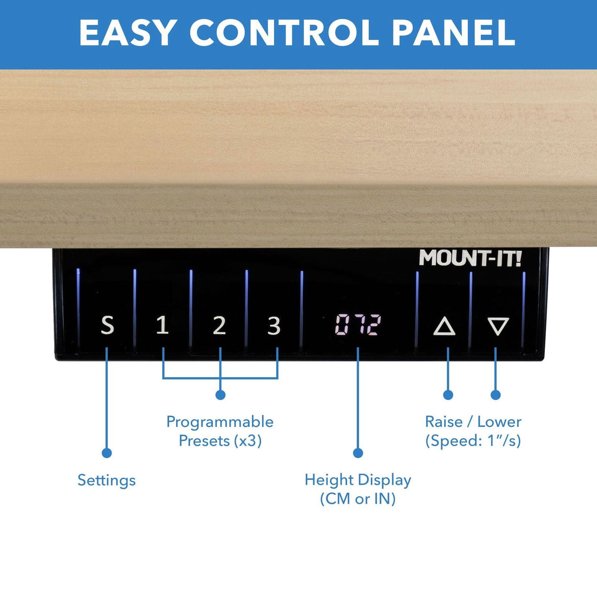 Standing Desk - Dual Motor Electric Standing Desk Base - Mount-It! -