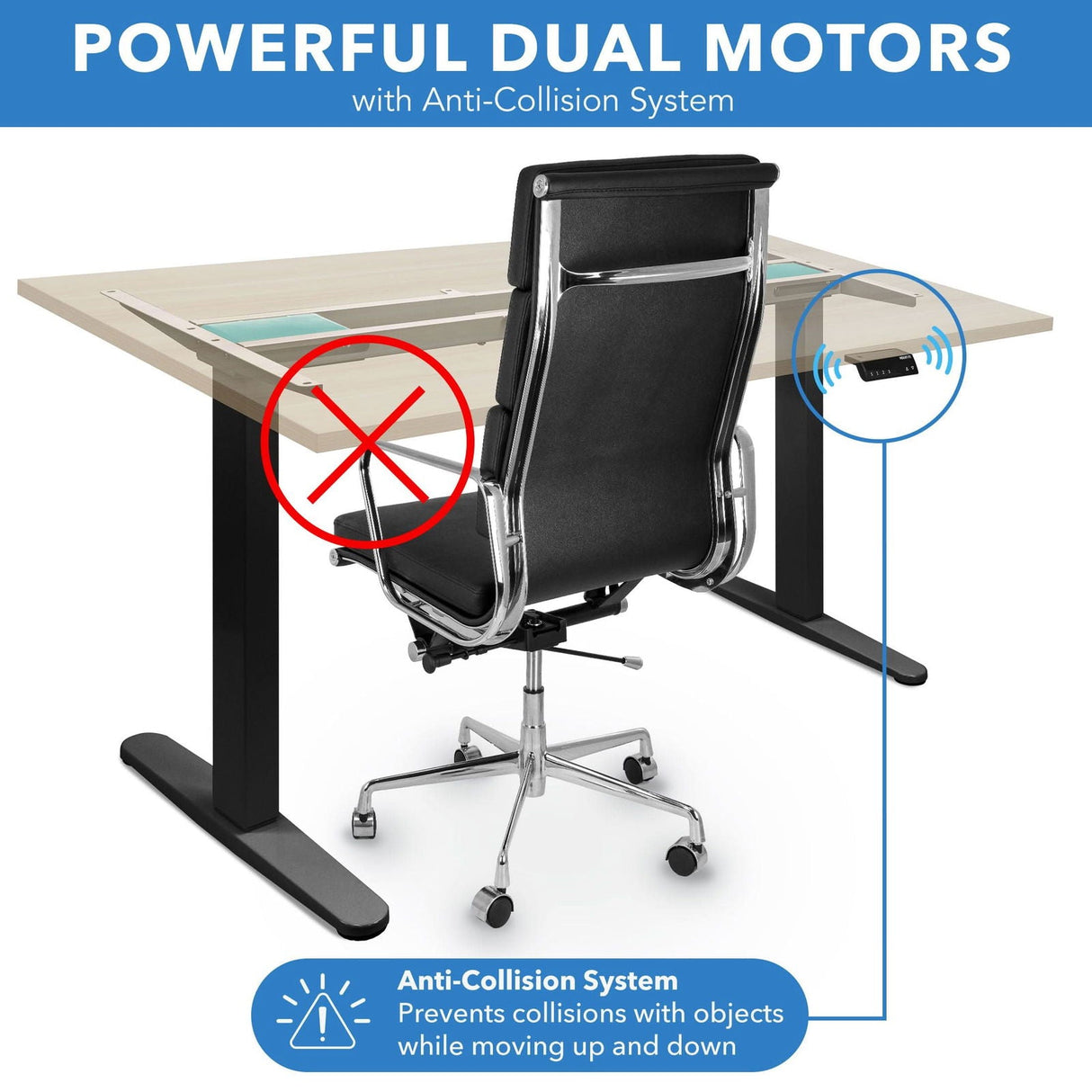 Standing Desk - Dual Motor Electric Standing Desk Base - Mount-It! -