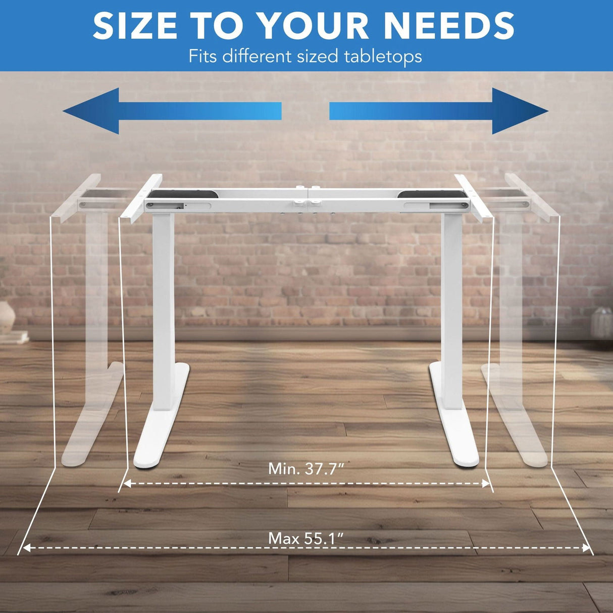 Standing Desk - Dual Motor Electric Standing Desk Base - Mount-It! -