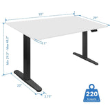 Standing Desk - Dual Motor Electric Standing Desk with 55" Tabletop - Black Base - Mount-It! -