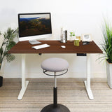 Standing Desk - Dual Motor Electric Standing Desk with 55" Tabletop - White Base - Mount-It! -