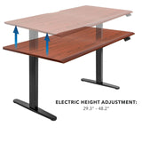 Standing Desk - Dual Motor Electric Standing Desk with 60" Tabletop - Black Base - Mount-It! -