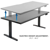 Standing Desk - Dual Motor Electric Standing Desk with 72" Tabletop - Black Base - Mount-It! -