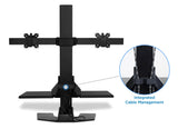 Desk Converters - Electric Sit-Stand Desk Converter for 2 Monitors - Mount-It! -