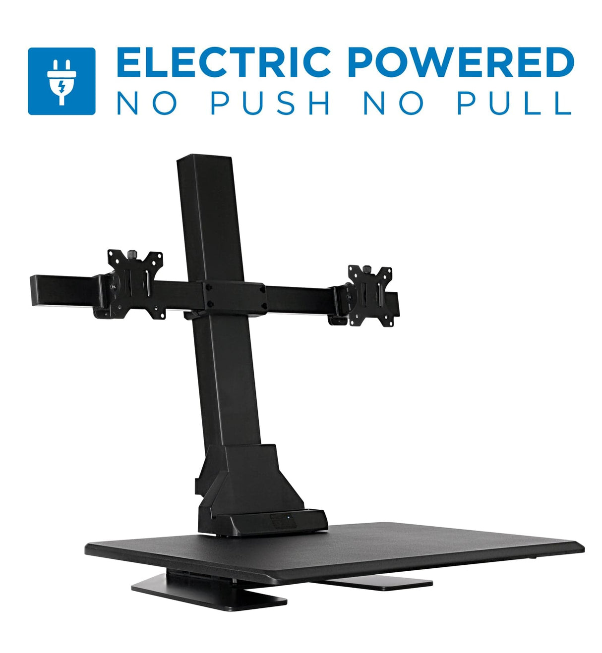 Desk Converters - Electric Sit-Stand Desk Converter for 2 Monitors - Mount-It! -