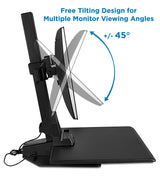 Desk Converters - Electric Sit-Stand Desk Converter for 2 Monitors - Mount-It! -