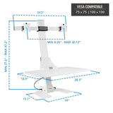 Desk Converters - Electric Sit-Stand Desk Converter for 2 Monitors - Mount-It! -