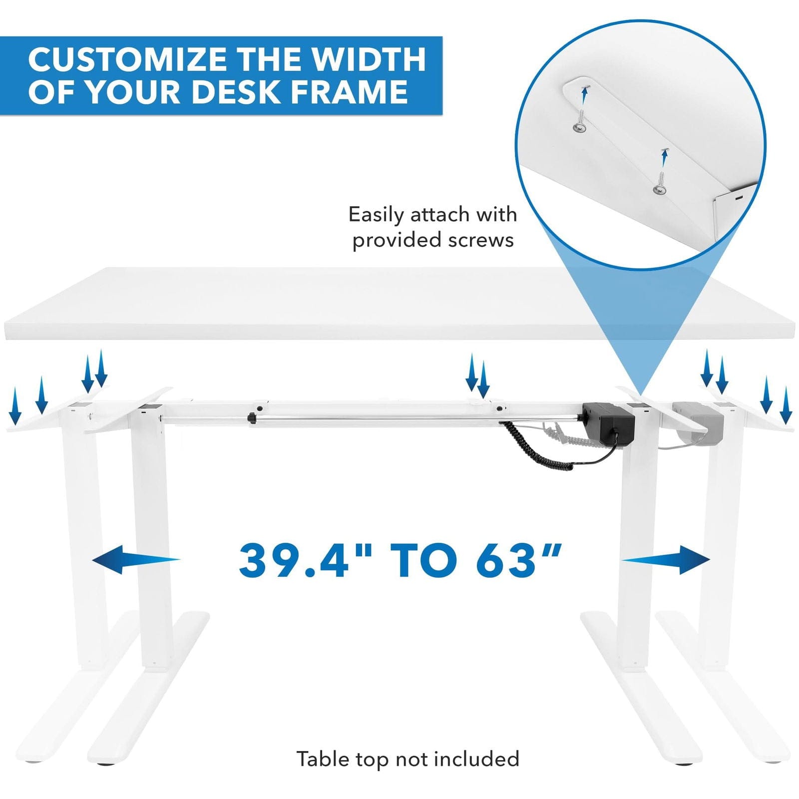 Electric Sit-Stand Desk Frame – MI-7980W – Mount-It! Electric Sit-Stand Desk Frame – MI-7980W – Mount-It!