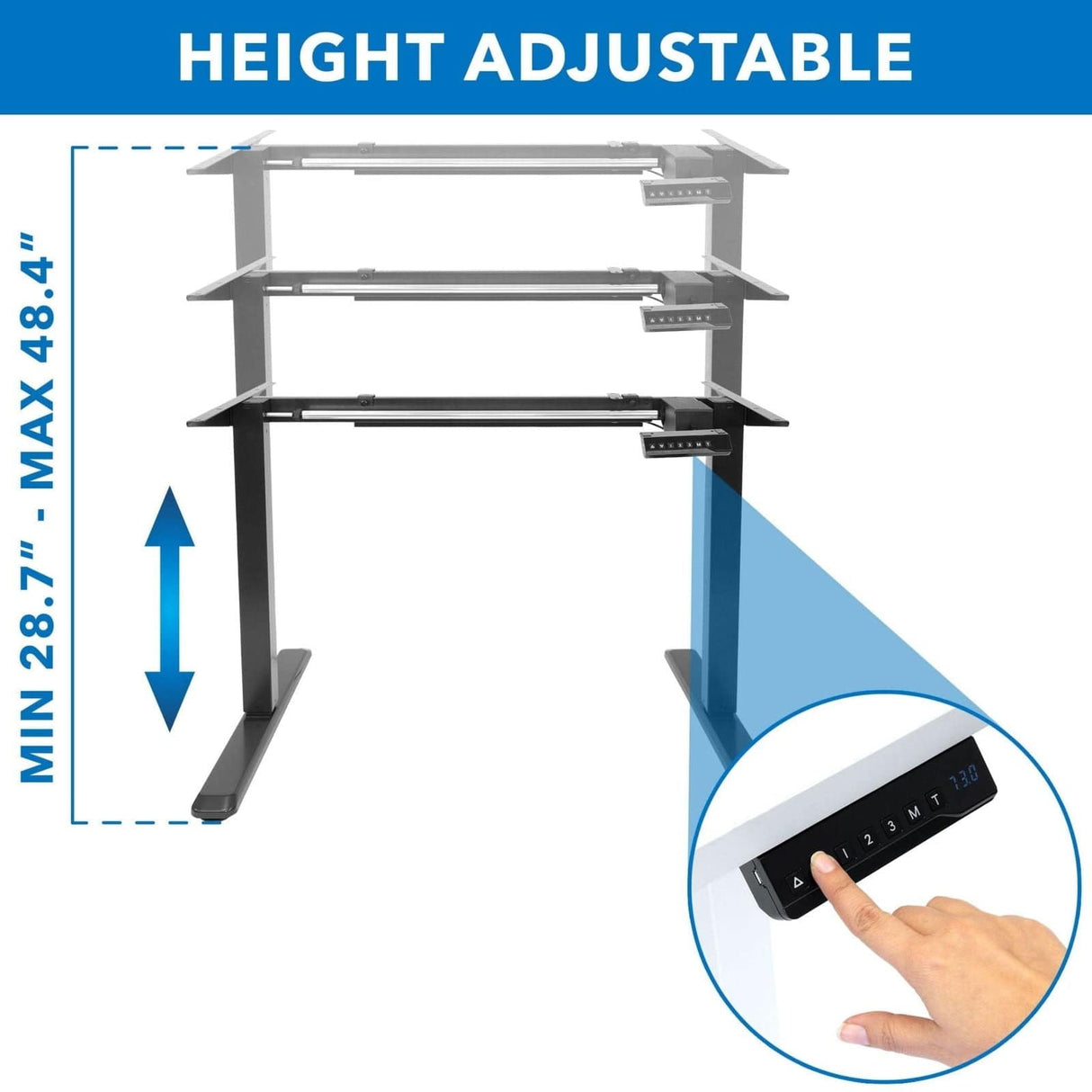 Desk Frame - Electric Sit-Stand Desk Frame - Mount-It! -