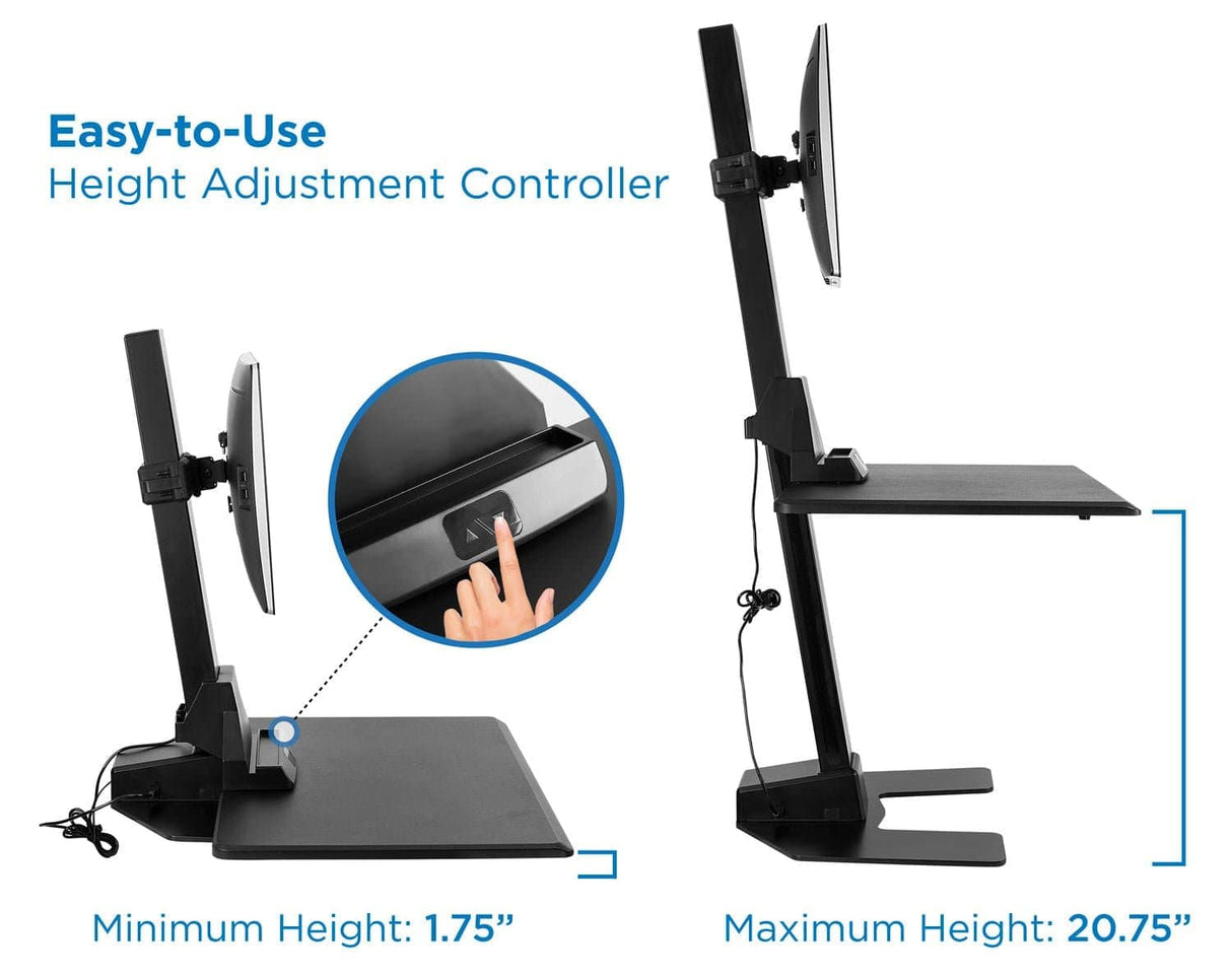 Desk Converters - Electric Standing Desk Converter for 1 Monitor - Mount-It! -