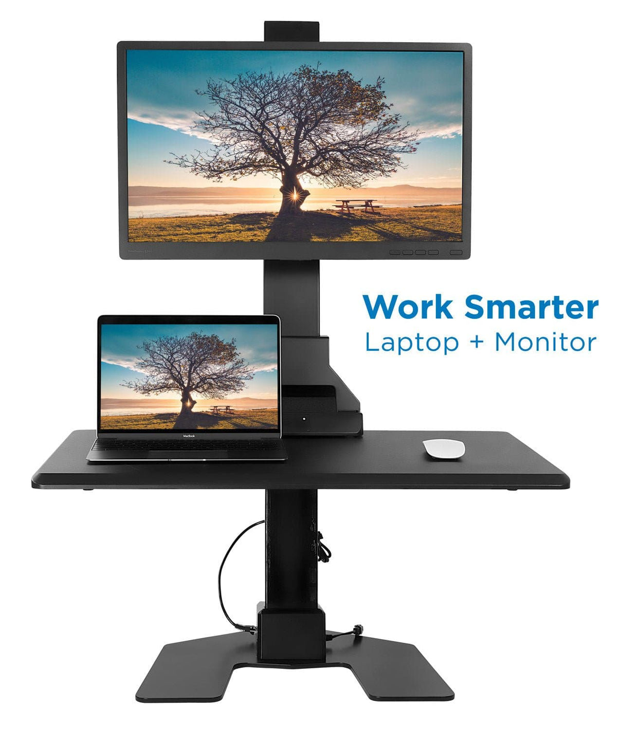 Desk Converters - Electric Standing Desk Converter for 1 Monitor - Mount-It! -