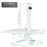 Desk Converters - Electric Standing Desk Converter for 1 Monitor - Mount-It! -