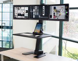 Desk Converters - Electric Standing Desk Converter for 3 Monitors - Mount-It! -