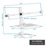 Desk Converters - Electric Standing Desk Converter for 3 Monitors - Mount-It! -