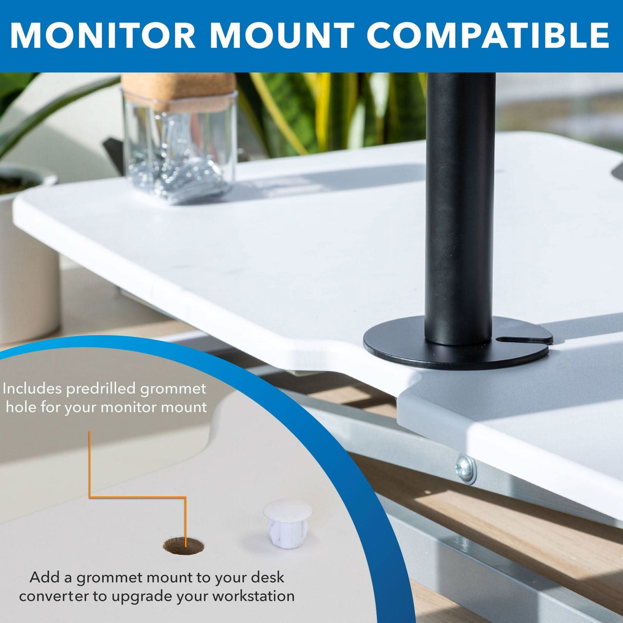 Desk Converters - Electric Standing Desk Converter with 38" Desktop - Mount-It! -