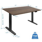 Standing Desk - Electric Standing Desk with 55" Tabletop - Black Base - Mount-It! -