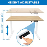 Standing Desk - Electric Standing Desk with 55" Tabletop - White Base - Mount-It! -