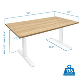 Standing Desk - Electric Standing Desk with 55" Tabletop - White Base - Mount-It! -