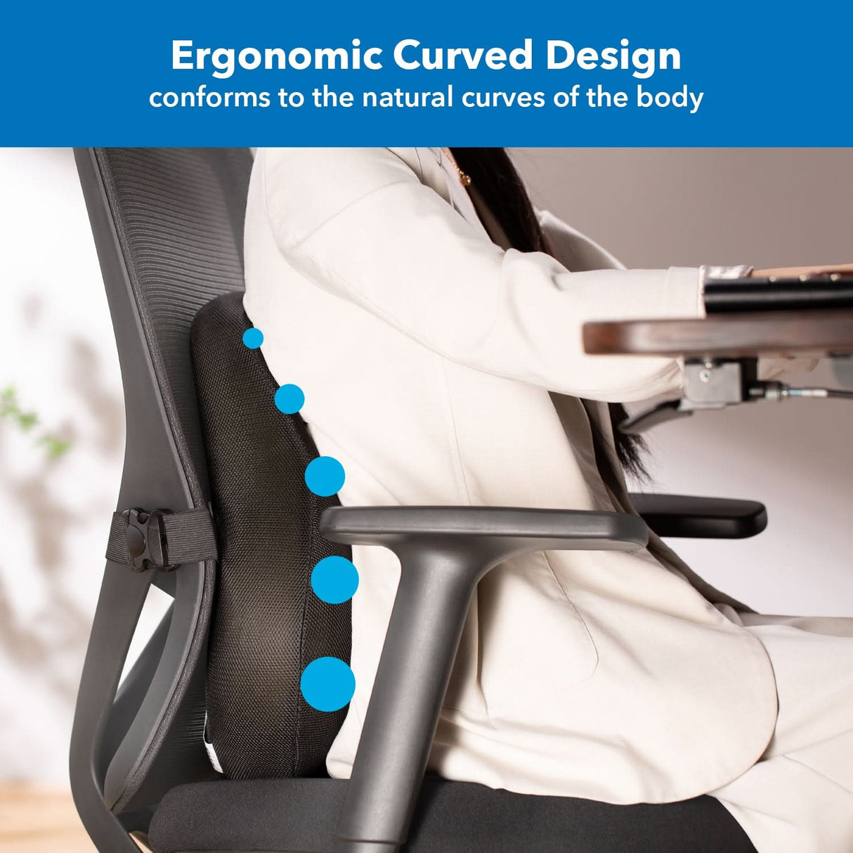 Cushion - Ergo Collection Curved Back Support - Mount-It! - MI-1105