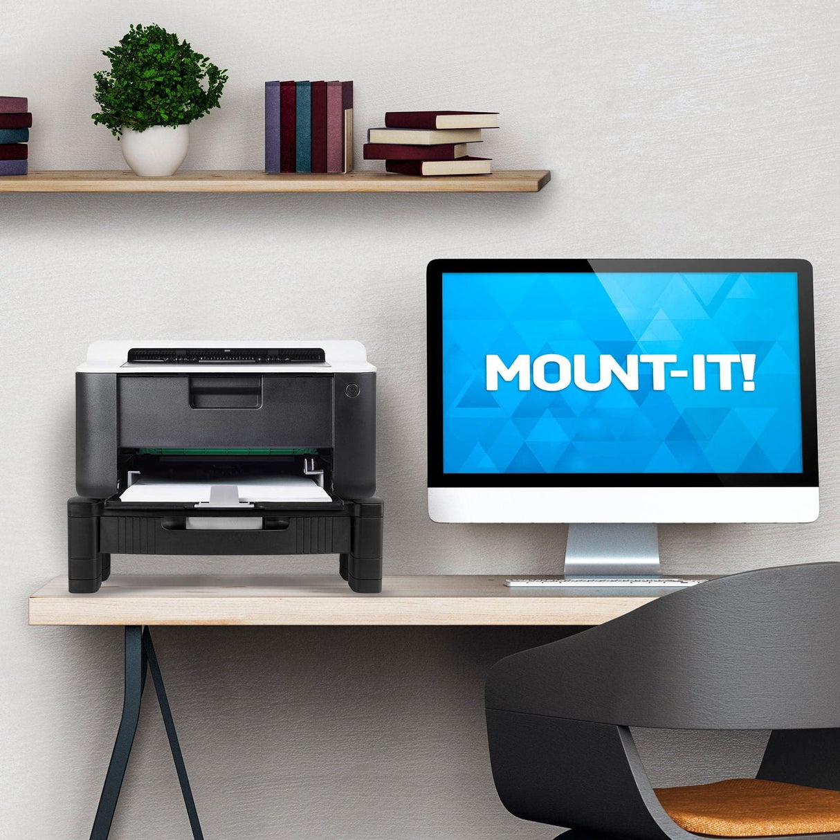 Monitor Risers - Ergonomic, Adjustable Printer, Monitor, & Laptop Stand - Mount-It! - MI-7853A