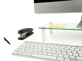 Monitor Risers - Ergonomic Glass Monitor & Laptop Desk Riser - Mount-It! - MI-7263