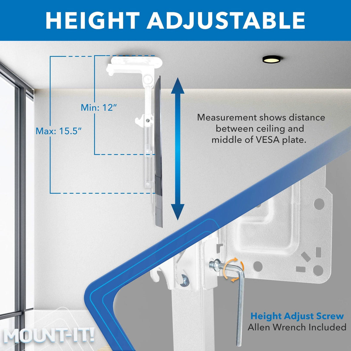 TV Mount - Flip-Down Ceiling TV Mount - Mount-It! -