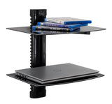 Component Shelves - Floating Wall Mounted Dual Shelf Stand - Mount-It! - MI-892