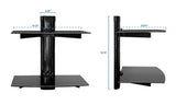 Component Shelves - Floating Wall Mounted Dual Shelf Stand - Mount-It! - MI-892