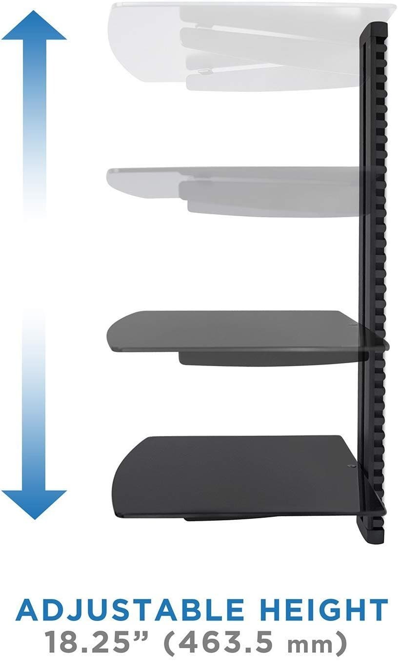 Component Shelves - Floating Wall Mounted Shelf Stand - Mount-It! - MI-893