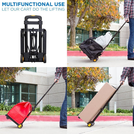 Hand Truck - Folding Luggage Cart and Dolly - Mount-It! - MI-912