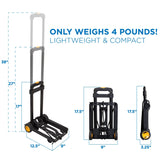 Hand Truck - Folding Luggage Cart and Dolly - Mount-It! - MI-912