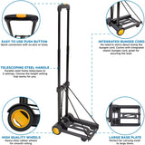 Hand Truck - Folding Luggage Cart and Dolly - Mount-It! - MI-912