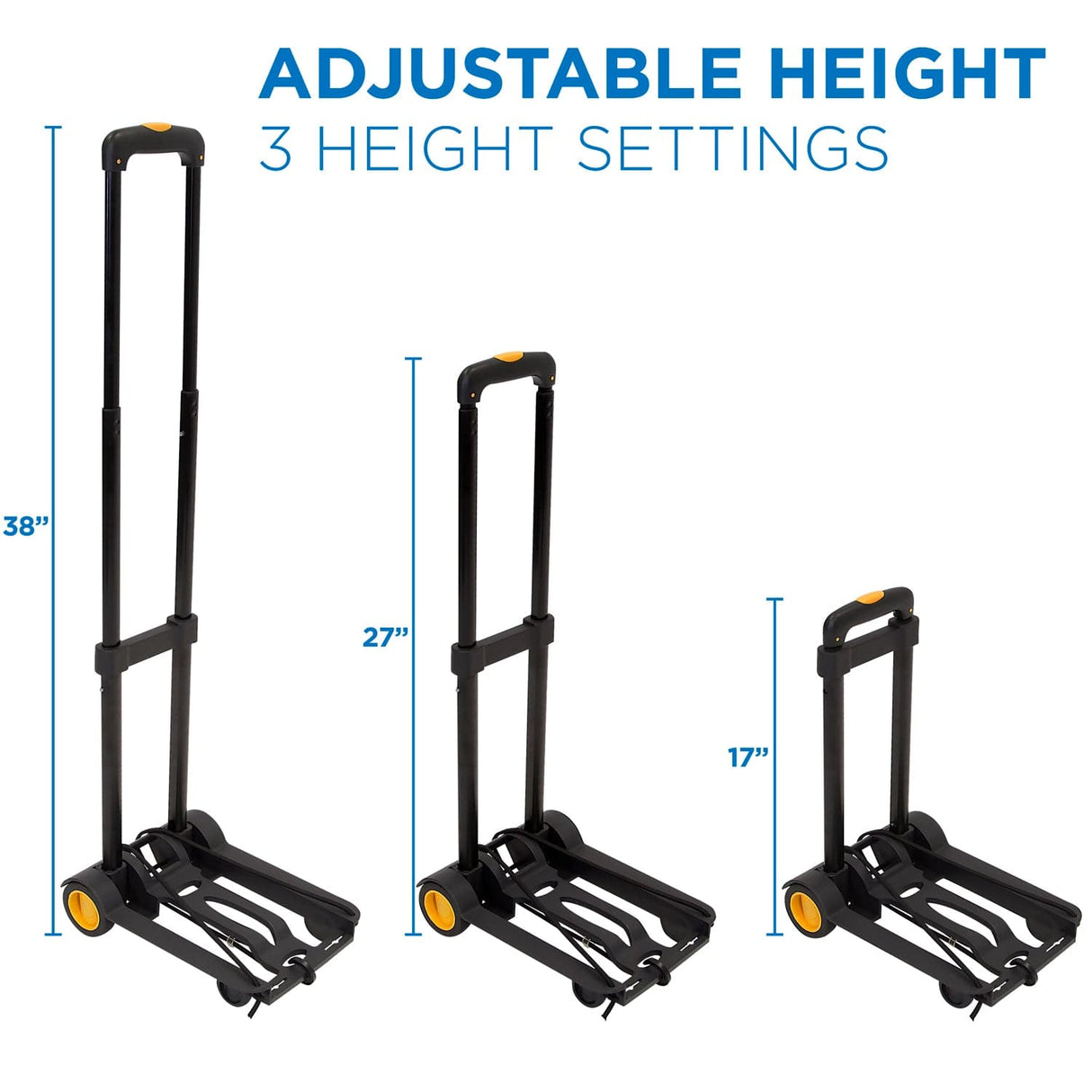 Hand Truck - Folding Luggage Cart and Dolly - Mount-It! - MI-912