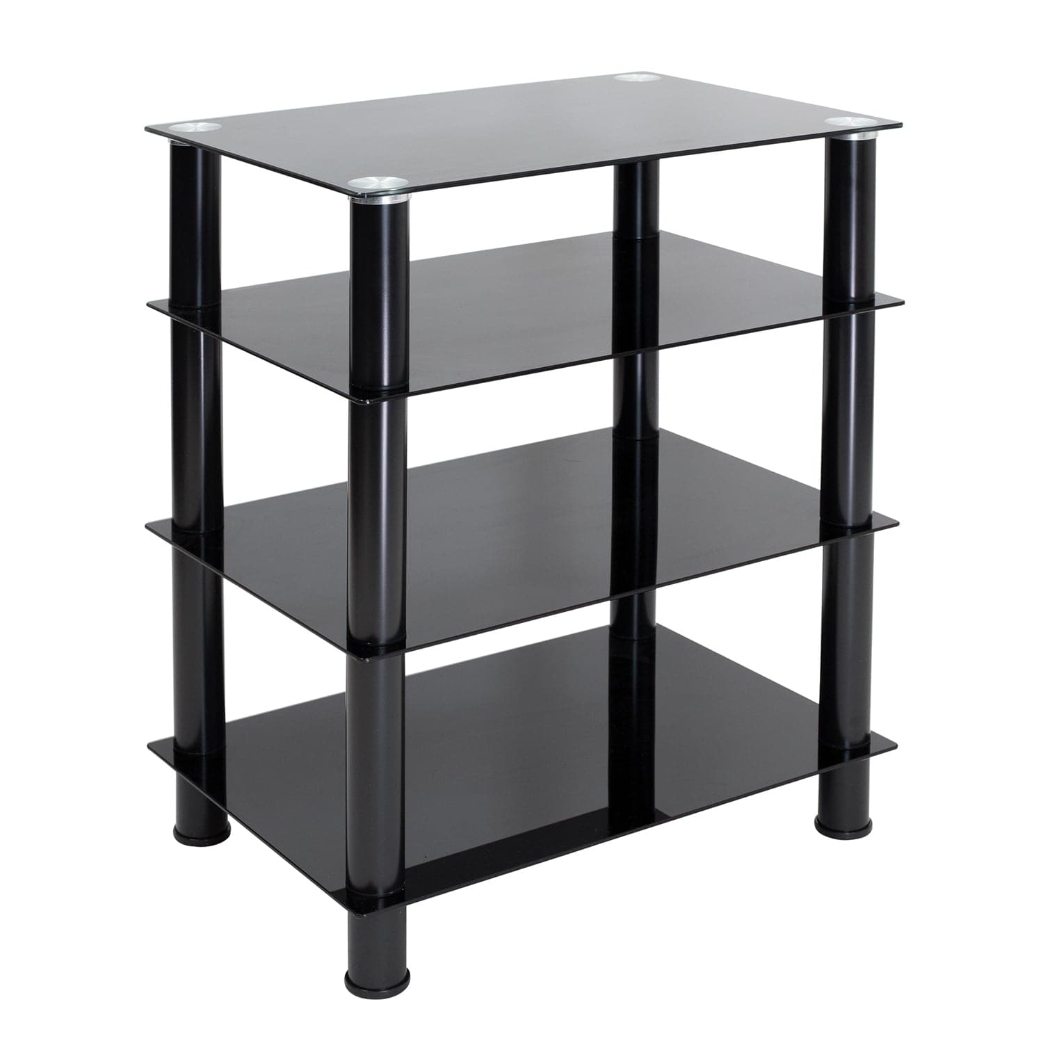 Mount It Four Tiered Glass A V Media Stand