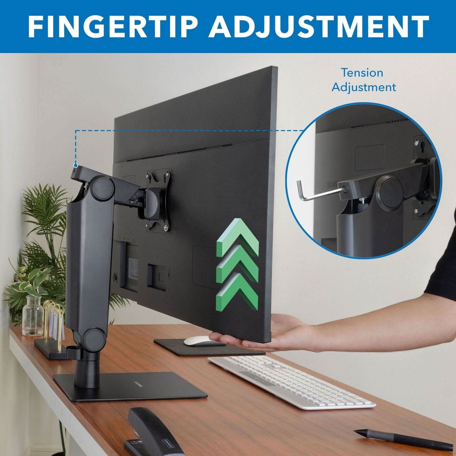 Freestanding Monitor Arm With Height Adjustment - Mount-It! – MI-2757 ...