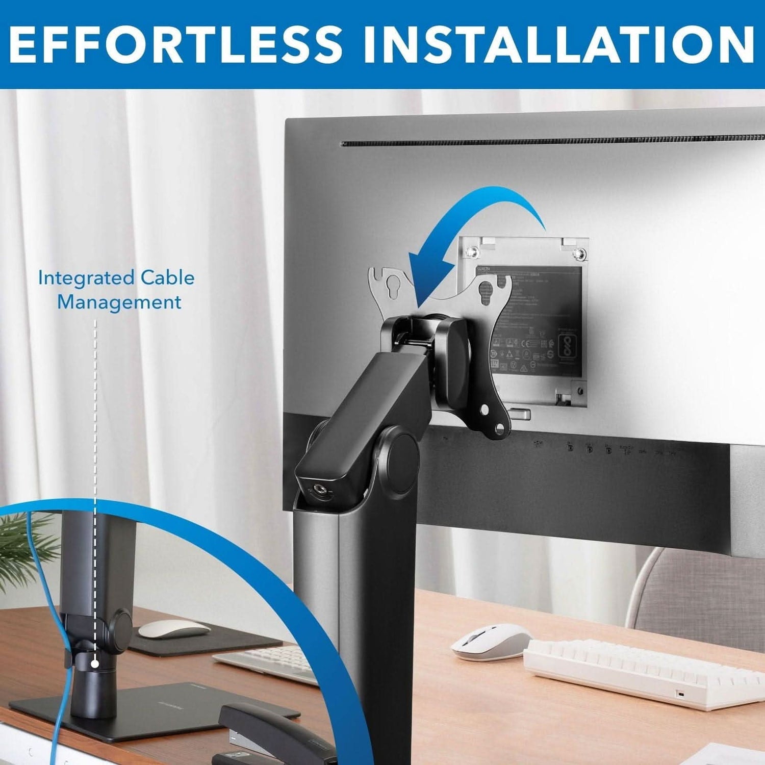 Freestanding Monitor Arm With Height Adjustment - Mount-It!