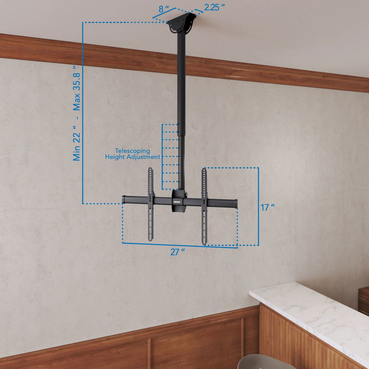 TV Mount - Full Motion Ceiling TV Mount - Mount-It! -