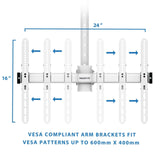 TV Mount - Full Motion Ceiling TV Mount with Long Extension - Mount-It! -