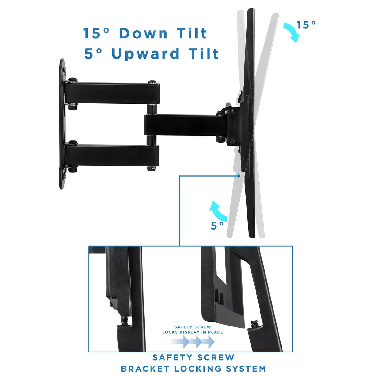 TV Mount - Full Motion Corner TV Wall Mount - Mount-It! - MI-4471