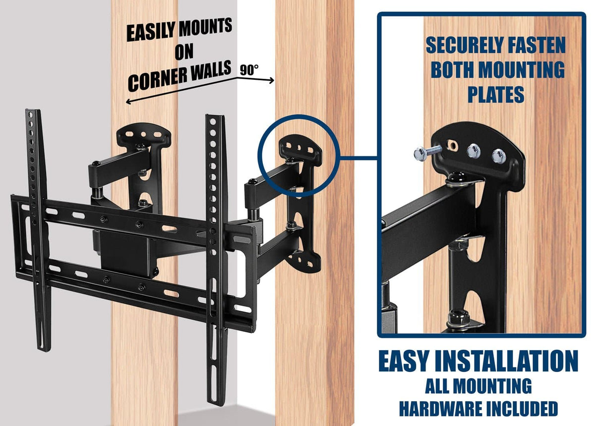 TV Mount - Full Motion Corner TV Wall Mount - Mount-It! - MI-4481