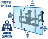 TV Mount - Full Motion Corner TV Wall Mount - Mount-It! - MI-4481