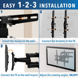 TV Mount - Full Motion Dual Arm TV Wall Mount w/ Extension - Mount-It! - MI-4461