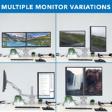 Monitor Mount - Full Motion Dual Monitor Desk Mount, Height Adjustable with Gas Spring Arms - Mount-It! - MI-6772